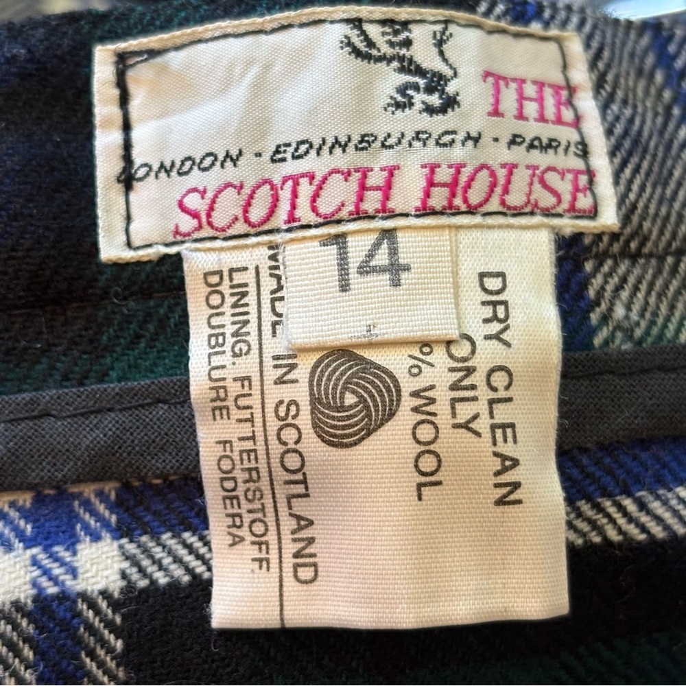 Vintage The Scotch House Wool Plaid Pleated Buckle Accent Wrap Style Skirt - Picture 10 of 10
